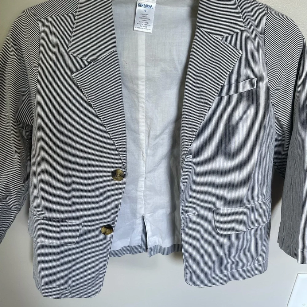 Boys Gymboree pinstripe blazer 5 jacket